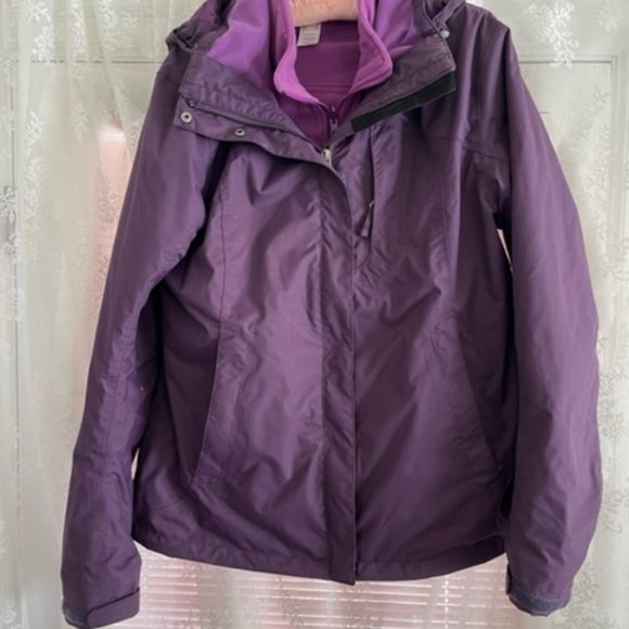 QUECHUA PLUM COLOURED WOMEN'S ANORAK JACKET, SIZE M - Picture 2 of 5